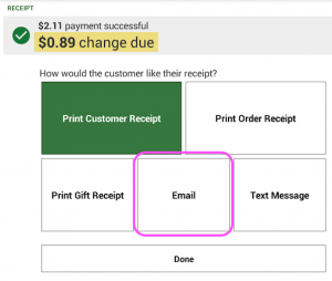 clover email receipt