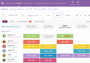 clover employee scheduling