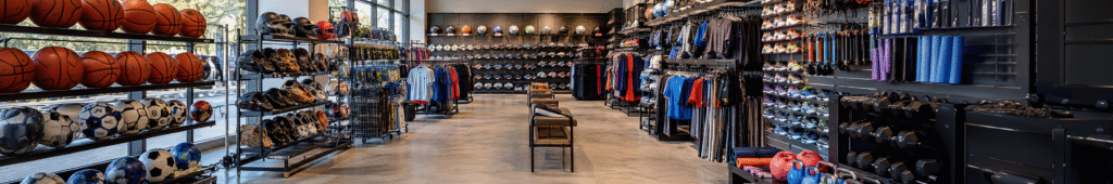 sporting goods store header